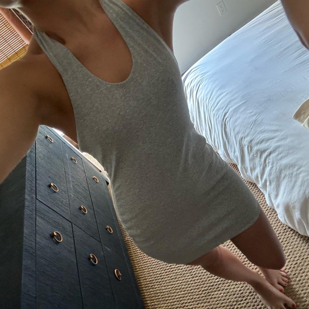 Revolve ALL THE WAYS Silvija Gray Halter Mini Dress XS